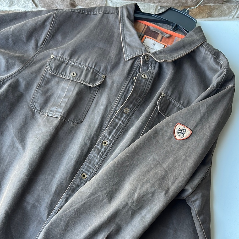 Legendary Whitetails Plaid Flannel Shirt - Brown and Orange